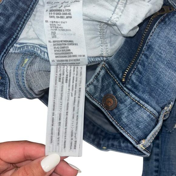 Hollister Super Skinny Distressed Jeans Women’s 27 Casual Thrashed Low Rise - Picture 6 of 9